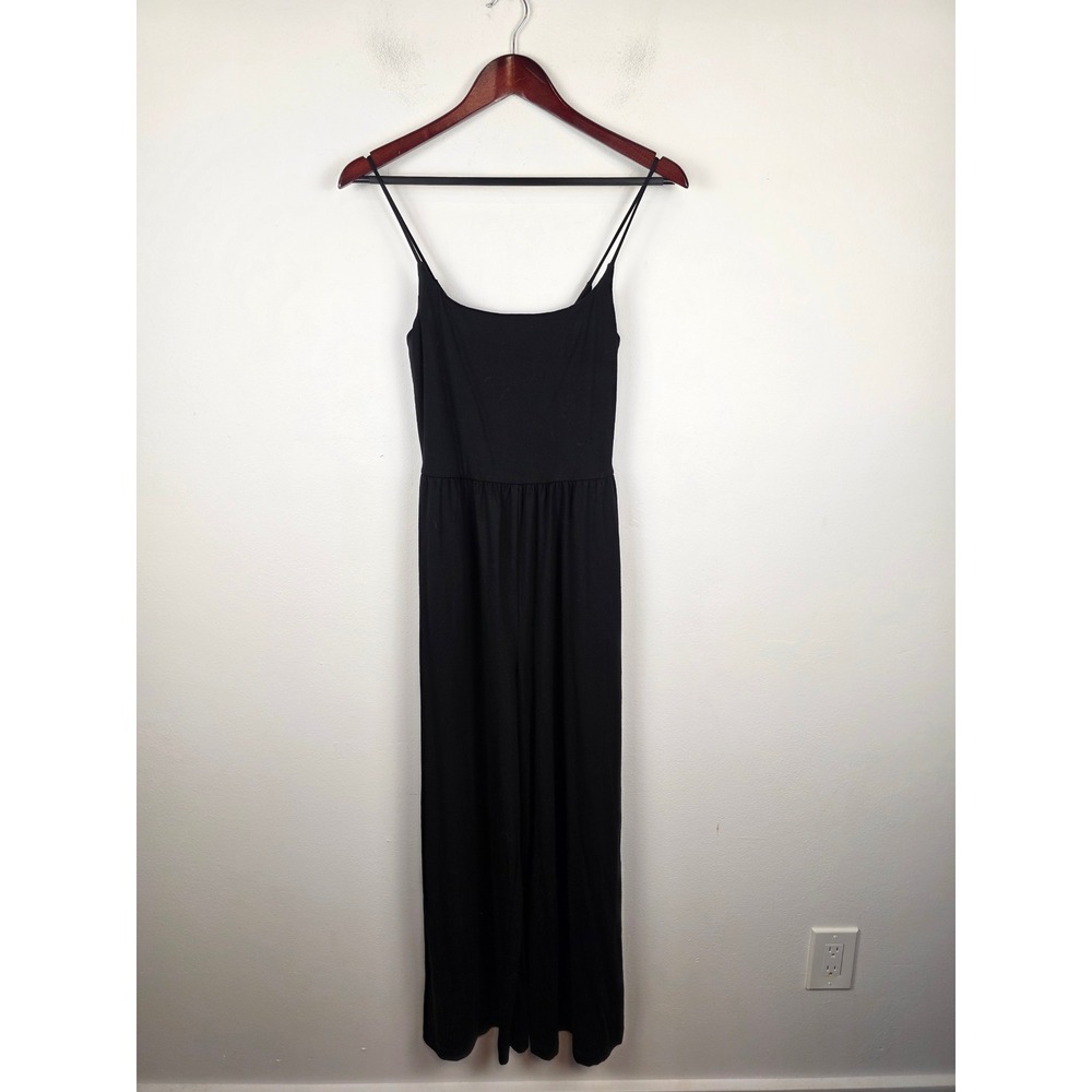 Reformation Black Tencel Wide Leg Spaghetti Strap Jumpsuit Small